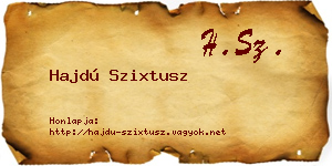 Hajdú Szixtusz névjegykártya